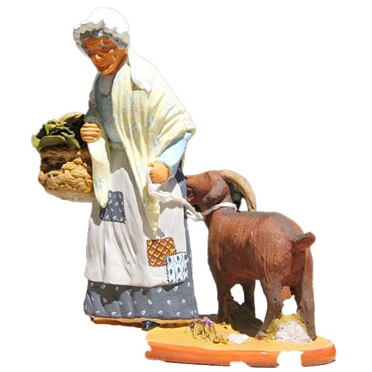 image: Old lady with goat