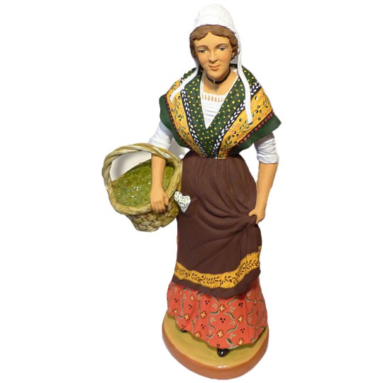 image: Provençal lady carrying olives