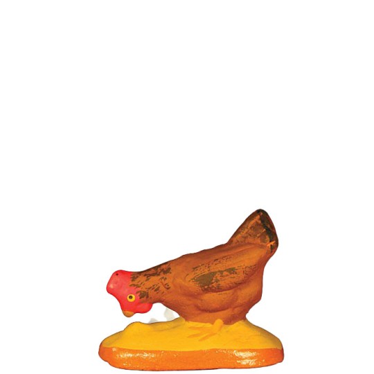 image: Poule rousse qui picore