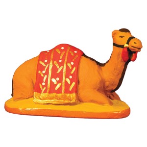 image: Dromedary lying down, red