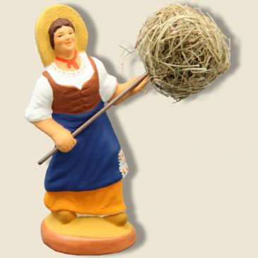 image: Woman with bundle of Hay (yellow)