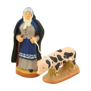 image: Adeline Aunt and her pig