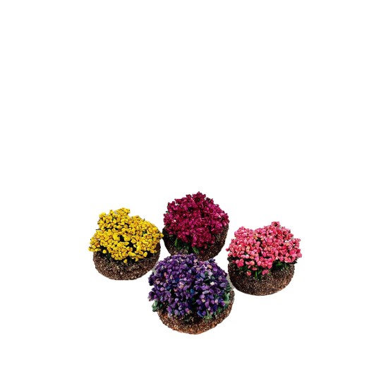 Flower bushes - 4 colours