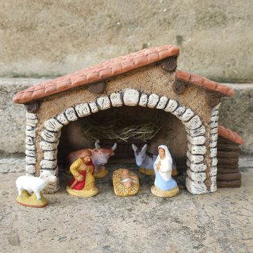 Stable Nativity set 6 cm