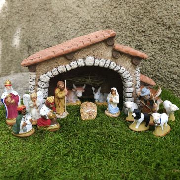 Stable Nativity set 6 cm - Prestigious