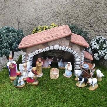 Stable Nativity set 6 cm