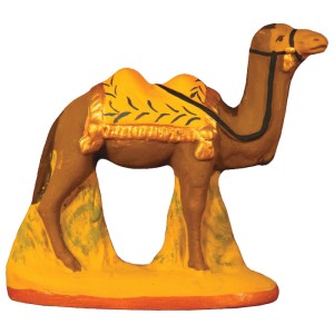 image: Camel standing yellow blanket