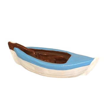 Fishing boat (all clay) blue