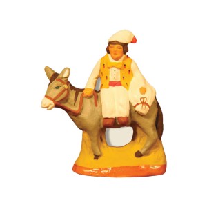 image: Miller on a donkey with a sack of flour