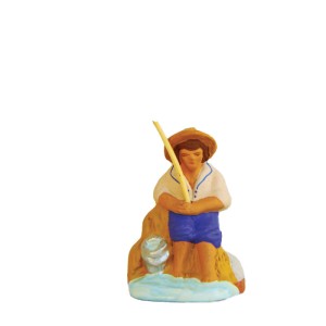 image: Seated fisherman