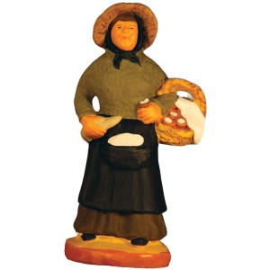 image: Saleswoman of farmer's cheese