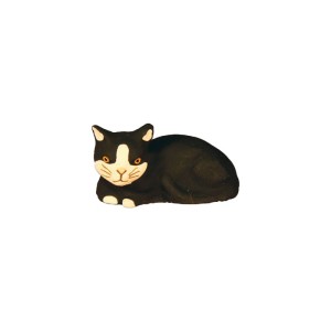 image: Cat lying down (black)